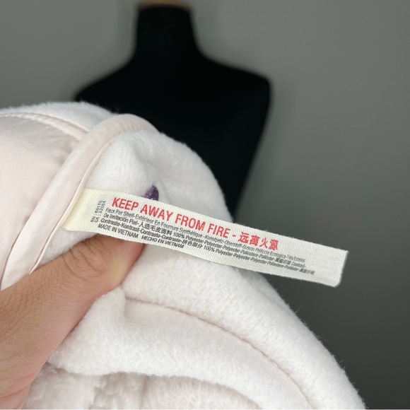 NWT Free People Movement Pale Pink Canvas Hit The Slopes Fleece Snap Jacket L - Picture 8 of 10